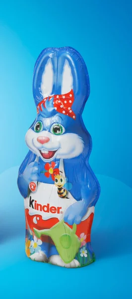 Шоколадна фігурка Пасхальний Зайчик без іграшки Kinder Easter Bunny Bee Кіндер сюрприз молочний шоколад з Бджілкою 55г - 1