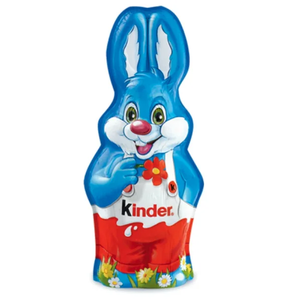 Шоколадна фігурка Пасхальний Зайчик без іграшки Kinder Easter Bunny Flower Кіндер сюрприз молочний шоколад з Квіткою 55г - 2