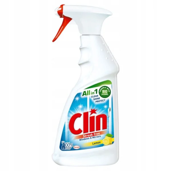 Засіб для чищення скла Спрей Clin Streak free Windows&Mirrors All in One Lemon Клін для вікон та дзеркал Все в 1 Лимон 500мл - 1