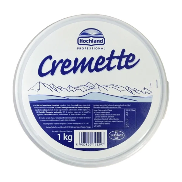 Сир крем вершковий Hochland Cremette Professional Хохленд Креметті мякий Бокс 1кг - 1