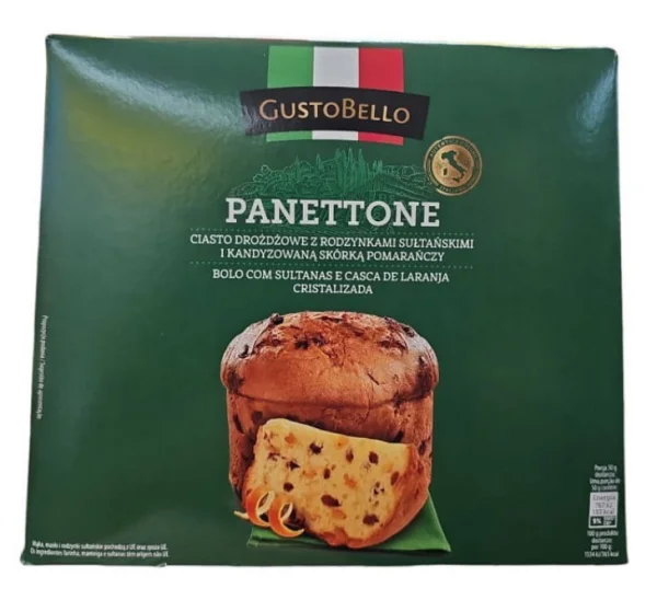 Панетоне GustoBello Panettone ГустоБелло з апельсиновою цедрою і султанськими Родзинками 750г - 1