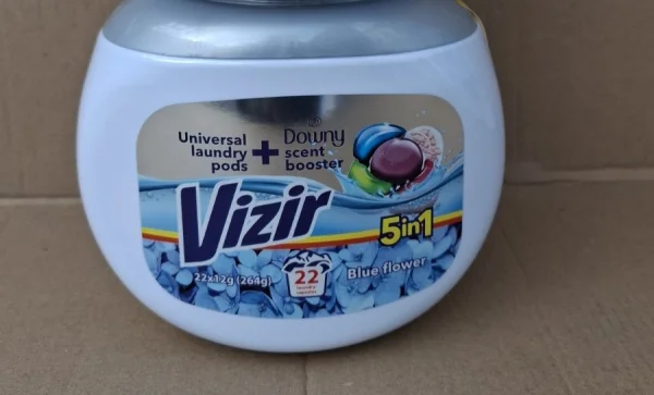 Капсули для прання з Downy підсиленням Аромату Універсальні Vizir Universal Laundry pods Downy scent booster Blue Flower 5в1 22шт - 1