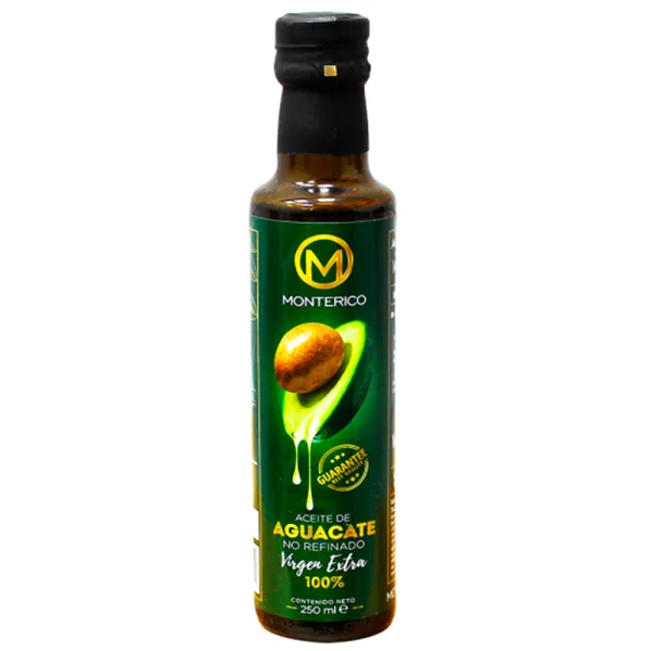 Олія з авокадо Monterico Aceite de Aguacate Virgen Extra Avocado 100% Монтеріко нерафінована Першого віджиму 250мл - 1
