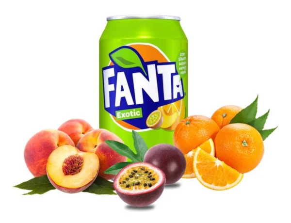 Напій газований освіжаючий Fanta Exotic Fruits Фанта Тропічні фрукти Баночка 330мл - 1