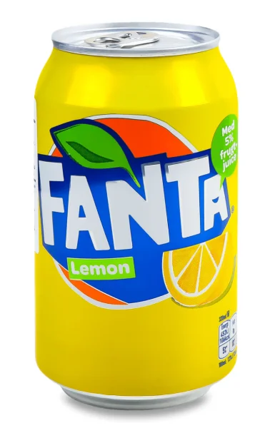 Напій газований освіжаючий Fanta Lemon Фанта Лимон Баночка 330мл - 1