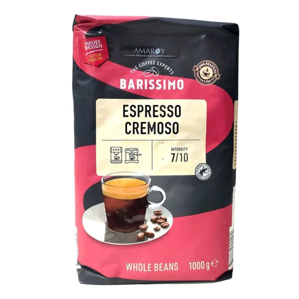 Кава в зернах Barissimo Espresso Cremoso Arabica Баррісімо Купаж Арабіки темне обсмаження Міцна 1кг - 1