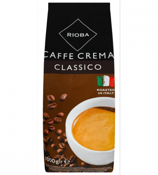 Кава в зернах Rioba Cаffe Crema Classico Ріоба Крема Классік Купаж Арабіки 1000г - 3
