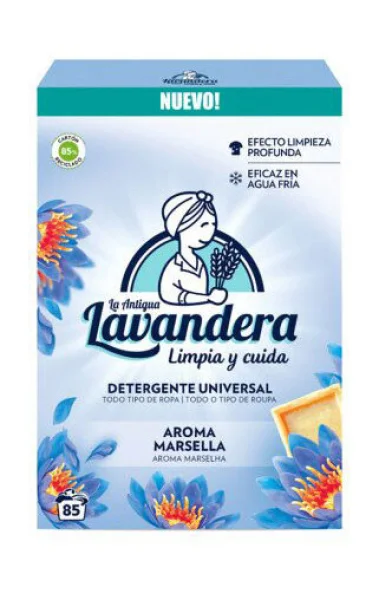 Порошок пральний Універсальний Lavandera Limpia Cuida Detergente Universal Aroma Marsella Лавандера Марсельське мило 85прань 4700г - 1