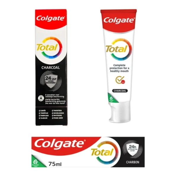 Зубна паста активоване Вугілля Colgate Total Charcoal Deep Clean 24 hour Колгейт глибоке Очищення захист 24 години 75мл - 1