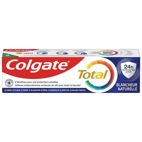 Зубна паста Відбілююча Colgate Total Blancheur Naturelle Natural White 24 hour Колгейт натуральний Блиск захист 24 години 75мл - 1