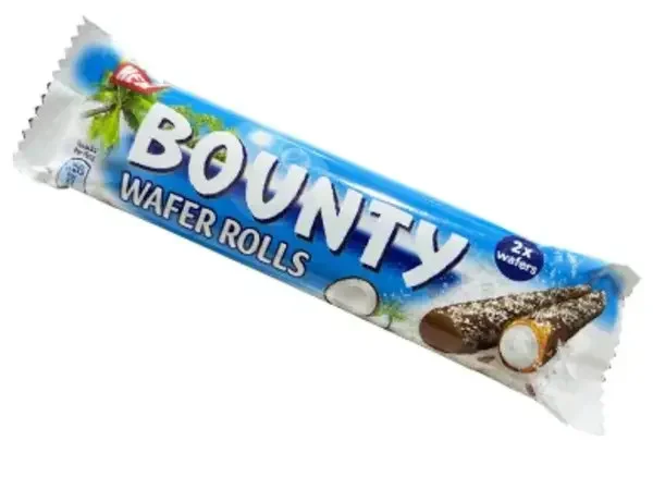 Вафельні трубочки Bounty 2x Wafer Rolls Баунті Ролли подвійні 2шт 22г - 1