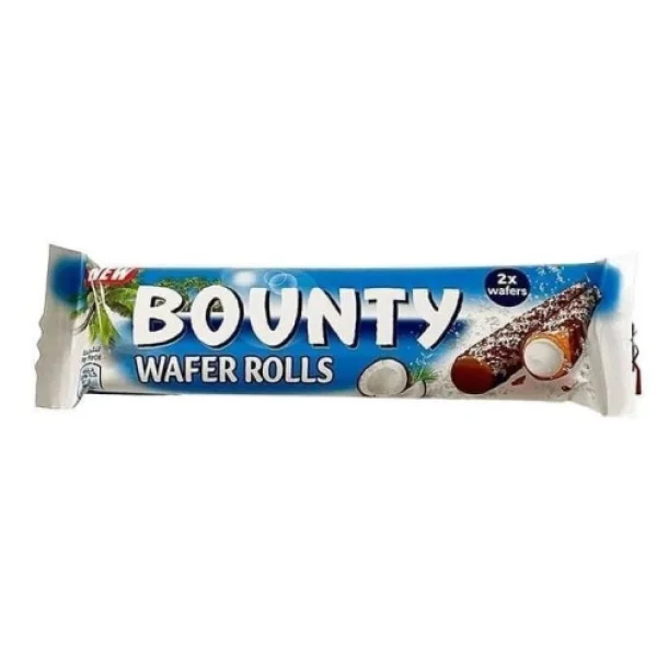 Вафельні трубочки Bounty 2x Wafer Rolls Баунті Ролли подвійні 2шт 22г - 2