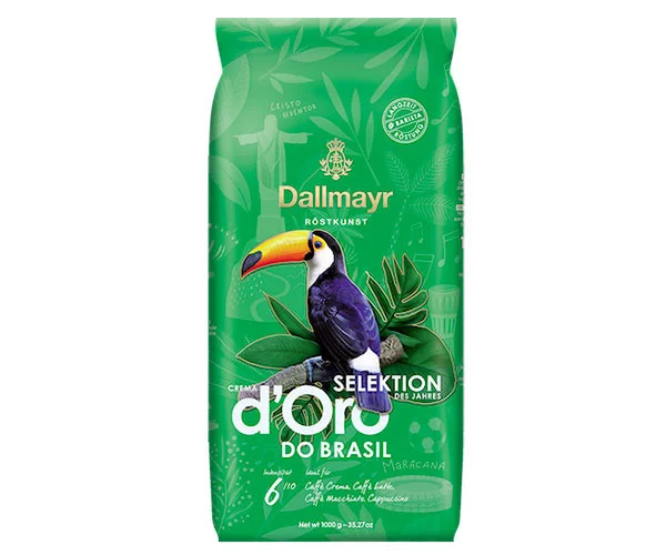 Кава в зернах Dallmayr Crema Selektion dOro do Brasil Делмаір Крема Оро Селекційне Бразильська 1кг - 2