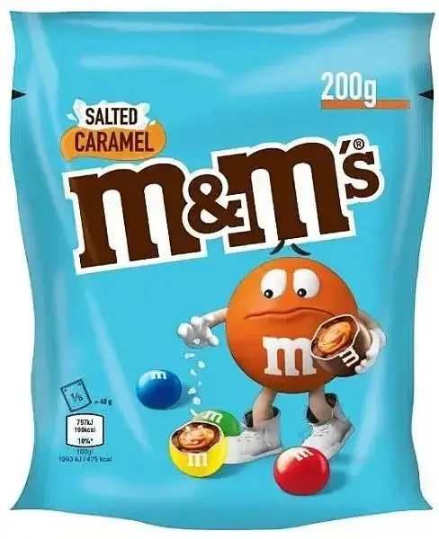 Драже шоколадне M&Ms Chocolate Salted Caramel ММс цукерки з різнобарвним покриттям Солена Карамель 200г - 1