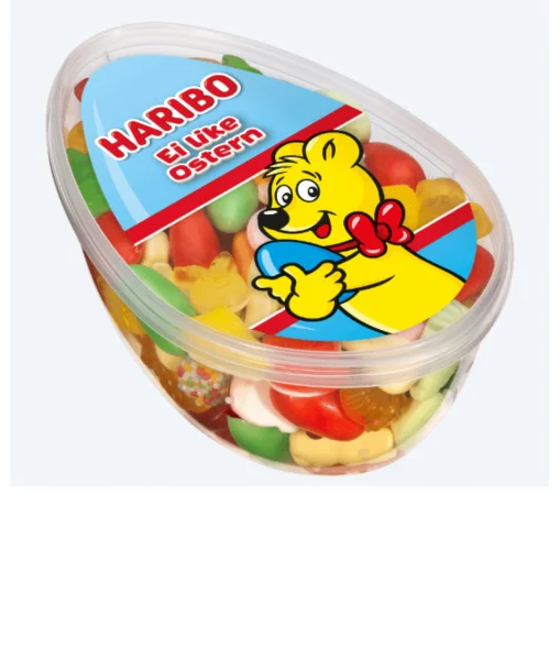 Цукерки желейні Великодні Haribo Osterei Ei like Ostern Fruit Mix Харібо жувальні Фруктовий мікс пластиковий Бокс Яйце 600г - 2