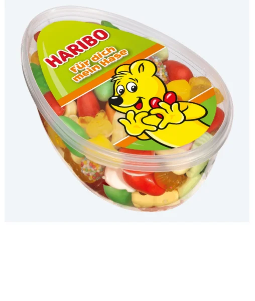 Цукерки желейні Великодні Haribo Osterei Für dich mein haze Fruit Mix Харібо жувальні Фруктовий мікс пластиковий Бокс Яйце 600г - 2