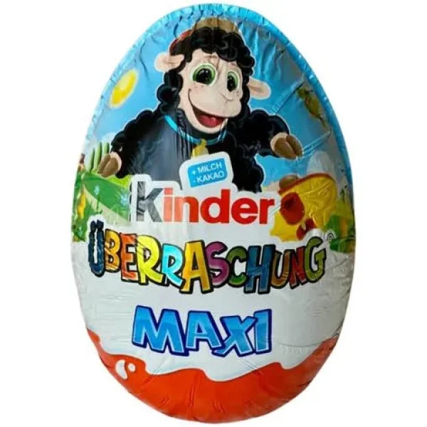 Яйце шоколадне з іграшкою Kinder Surprise Uberraschung Easter Maxi Sheep Кіндер сюрприз Чорна Овечка 100г - 2