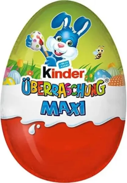 Яйце шоколадне з іграшкою Kinder Surprise Uberraschung Easter Maxi Bunny Кіндер сюрприз Зайчик 100г - 1