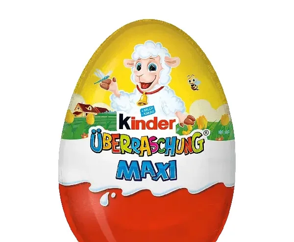 Яйце шоколадне з іграшкою Kinder Surprise Uberraschung Easter Maxi Sheep Кіндер сюрприз Весела Овечка 100г - 1