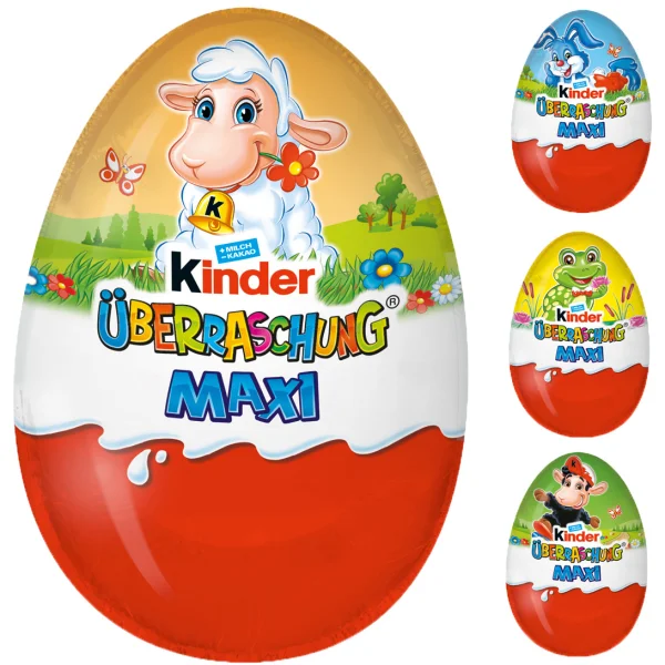 Яйце шоколадне з іграшкою Kinder Surprise Uberraschung Easter Maxi Sheep Кіндер сюрприз Чорний Барашек 100г - 2