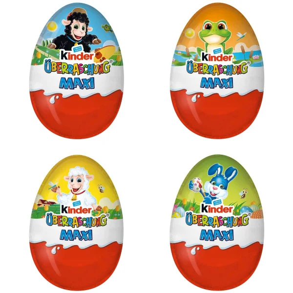 Яйце шоколадне з іграшкою Kinder Surprise Uberraschung Easter Maxi Frog Кіндер сюрприз Жабка 100г - 3