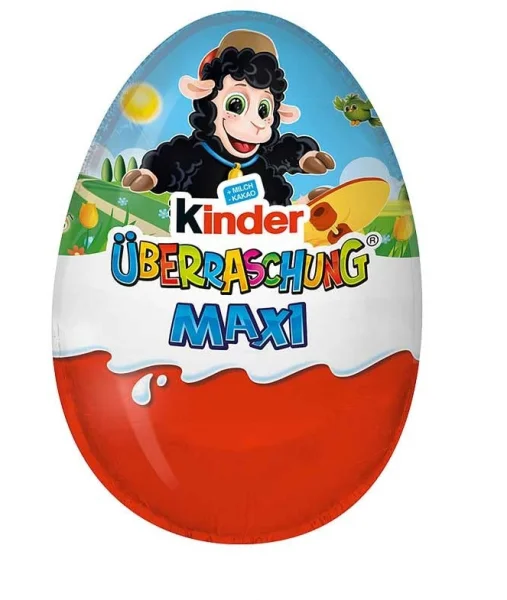 Яйце шоколадне з іграшкою Kinder Surprise Uberraschung Easter Maxi Sheep Кіндер сюрприз Чорна Овечка 100г - 1