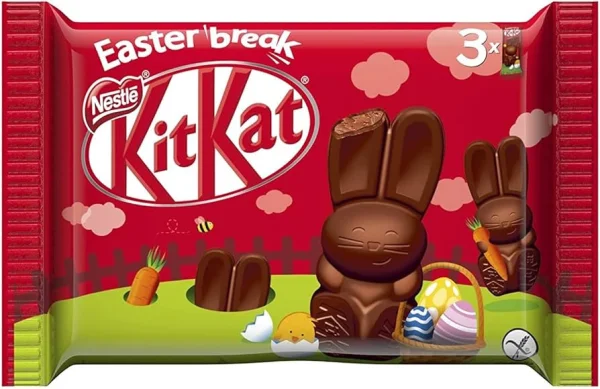 Зайці Шоколадні KitKat Easter Break Bunny КітКат Пасхальний перекус молочний шоколад з Какао кремом 3шт 87г - 1