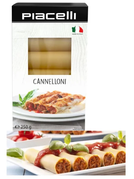 Макарони Канелоні Piacelli Cannelloni Pasta Піачеллі Каннелоні паста Широкі трубочки 250г - 1