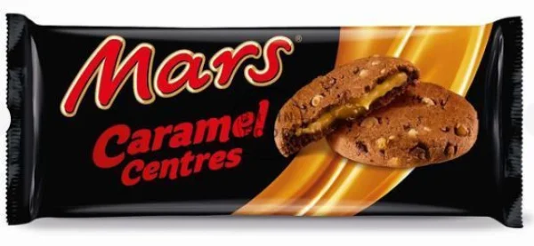 Печиво Марс шоколадне Mars Caramel Centres Cookies з шоколадною крихтою та карамеллю в Середині 6шт 144г - 1