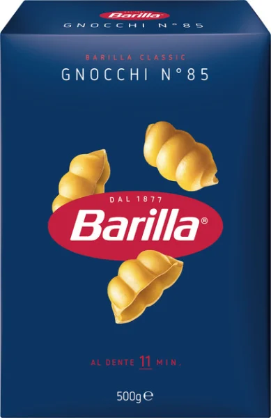 Макарони Ньоккі №85 Barilla Gnocchi Al Dente Барілла Паста Гноччі Ракушки Середні Швидке приготування 500г - 1