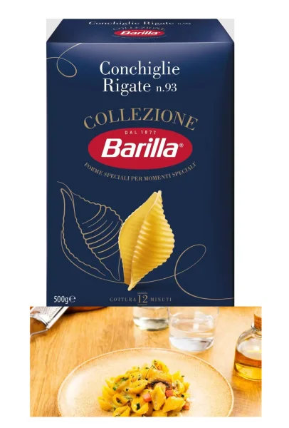 Макарони Кончіглі №93 Barilla Conchiglie Rigate Collezione Al Dente Барілла Паста Ракушки Великі Швидке приготування 500г - 1