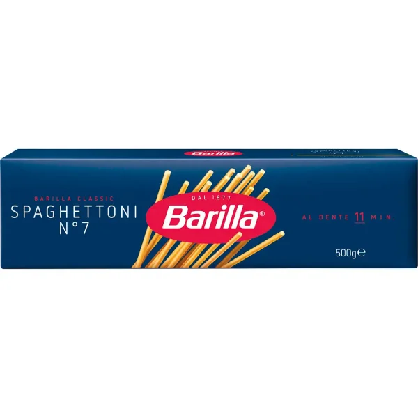 Макарони Спагеттоні №7 Barilla Spaghettoni Al Dente Барілла Паста спагетті Довгі Швидке приготування 500г - 1