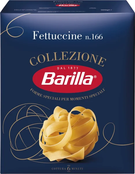 Макарони Феттучіне №166 Barilla Collezione Fettuccine Барілла Паста широка довгі Смужки Колекція Швидке приготування 500г - 1