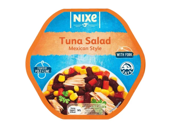 Салат з тунця Мексиканський Nixe Tuna Salad Mexican style Ніксе з овочами Темна квасоля Тунець Шматочки 220г - 1