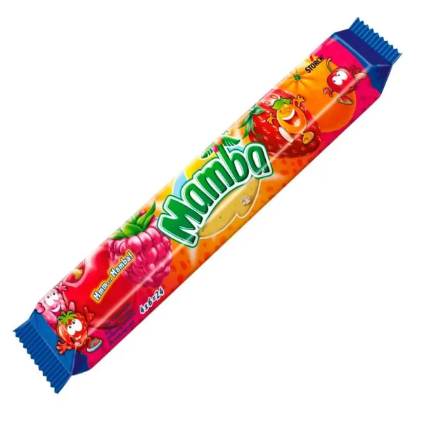 Жувальні цукерки Mamba Fruit Mix Мамба фруктово ягідний Мікс 106г - 1