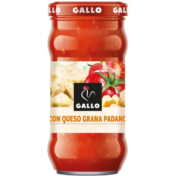 Соус сирний Gallo con Queso Grana Padano Галло з сиром Грана Падано для Пасти склобаночка 350г - 1