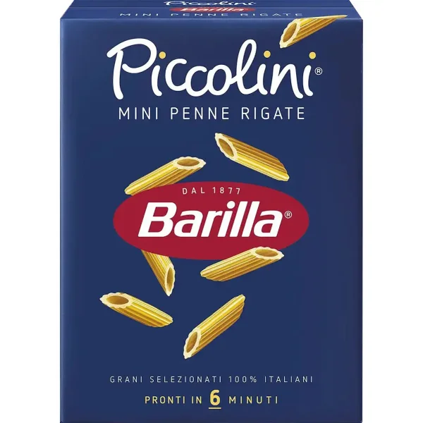 Макарони Пенне Barilla Mini Penne Rigate Piccolini Pronti Барілла Паста міні піколліні Ребристі трубочки Швидке приготування 500г - 1
