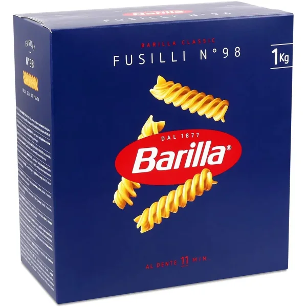 Макарони Фузіллі №98 Barilla Fusilli Al Dente Барілла Паста Спіральні трубочки Великі Швидке приготування 1000г - 1