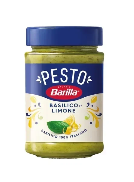Соус паста Barilla Pesto alla Genovese Basilico Limone Барілла Геновезе з лимоном та базиліком Зелена 190мл - 1