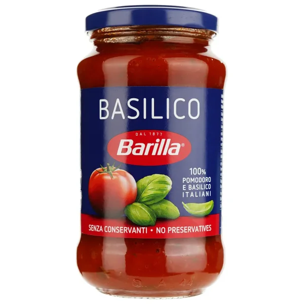 Соус Базиліковий Barilla Basilico Барілла томатний з базіліком склобаночка Червоний 400г - 1