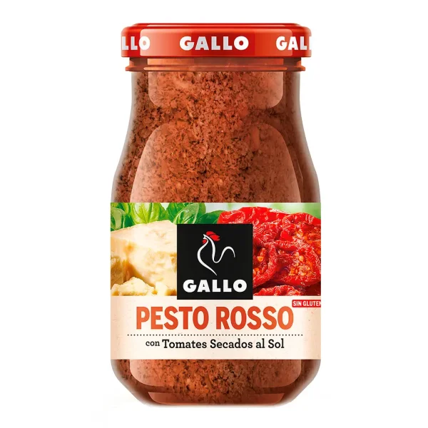Соус Песто Gallo Pesto Rosso con Tomates Secados Галло з вялених Томатів з базиліком склобаночка Червоний 190г - 1