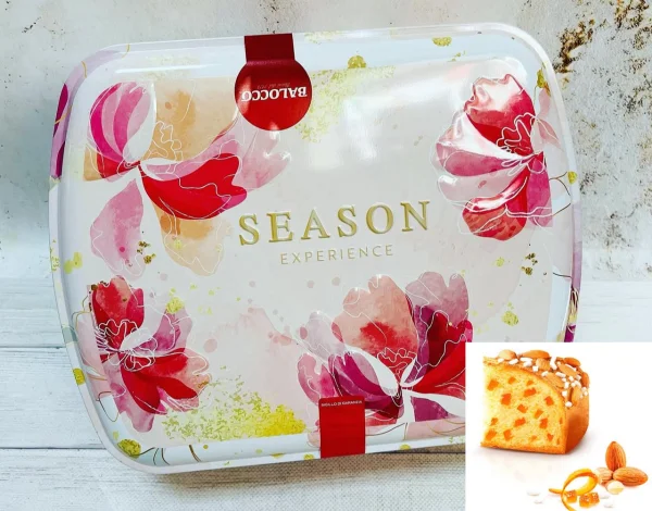 Панеттоне пасхальне Подарунок Balocco la Colomba Season Expirience Балокко Сезонний Досвід мигдаль з цукатами Металевий Бокс 750г - 1