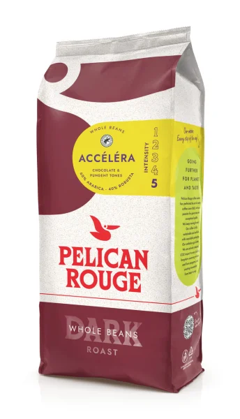 Кава в зернах Pelican Rouge Accelera Chocolate&pungent tone Dark Пелікан Руж Темна шоколадно-гострий смак Купаж арабіки Міцна 1кг - 1