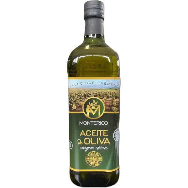 Олія оливкова екстра Mоnterico Olio Extra Virgen Aceite di Oliva Oil Premium Монтерік першого холодного віджиму Преміум 1000мл - 1