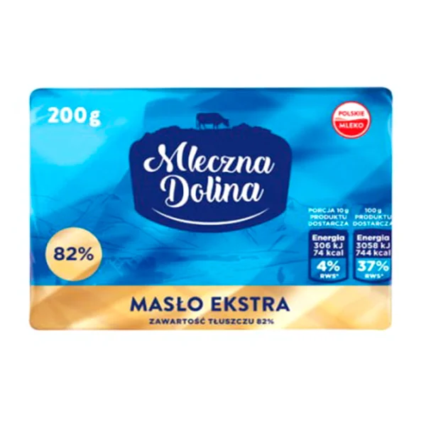 Масло вершкове 82% Mleczna Dolina Maslo Ekstra Млечна долина Екстра 200г - 2