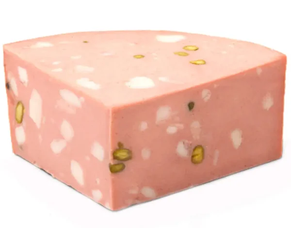 Ковбаса варена Мортадела Simonini Mortadella con Pistacchio da banco Мортаделла свинина з Фісташками Брусок 500г - 1