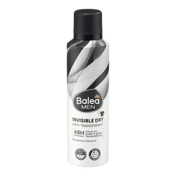 Дезодорант Чоловічий Сенсітів аерозоль Спрей Balea Men Invisible Dry Deodorant Балеа антиперспірант Невидиме осушення Балон 200мл - 1