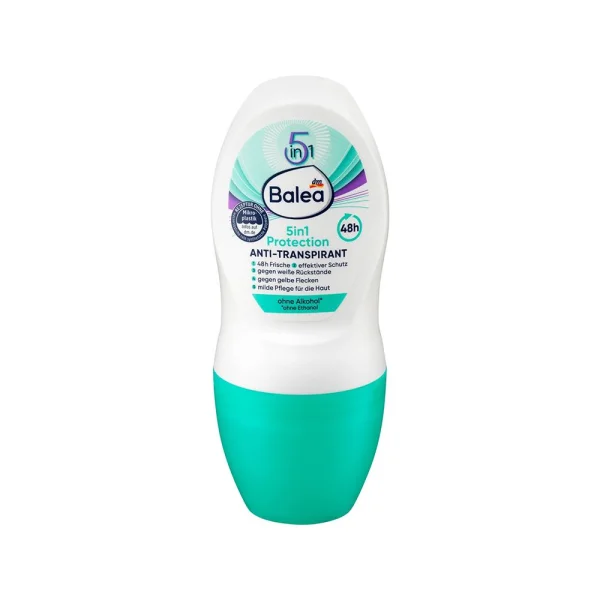 Антиперспірант Жіночий Кульковий Balea 5in1 Protection Roll-On 48h Балеа без спирту та Алюмінію 50мл - 1