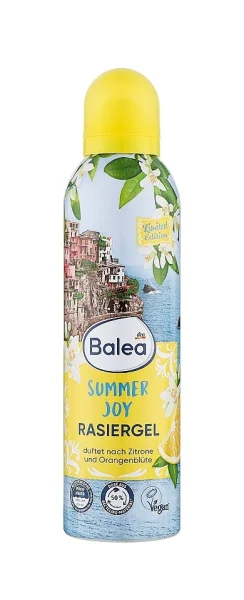 Гель для гоління Жіноча аерозоль Balea Summer Joy Rasiergel Lemon&Orange Балеа Літня Розвага квіти Лемон та Апельсину Балон 200мл - 1