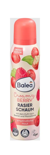 Піна для гоління Жіноча аерозоль Balea Rasierschaum Creamy Berry Балеа крем з Ягід Малина Макадамія Балон 150мл - 1